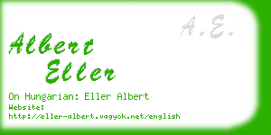 albert eller business card